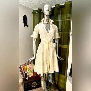 Vintage Diane Von Furstenberg White wrap dress